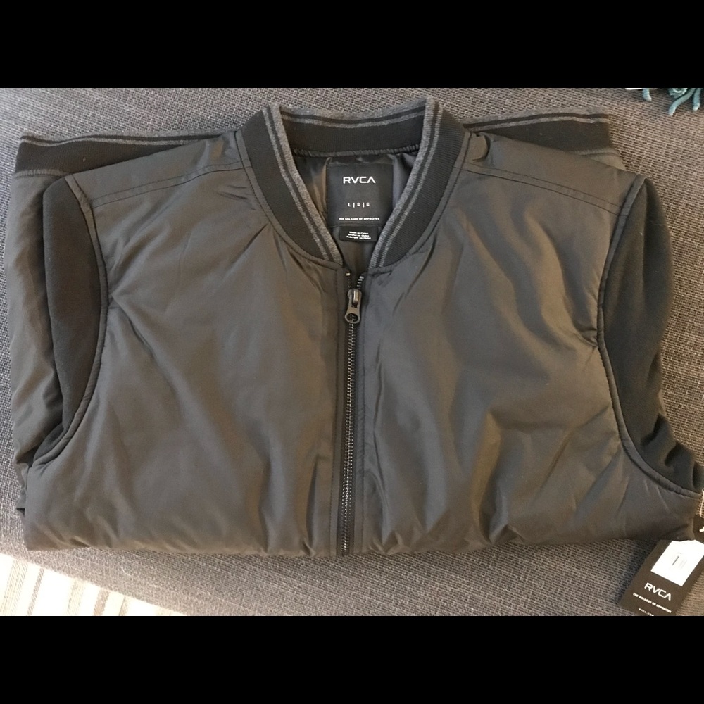 RVCA Men’s Black Bomber Jacket